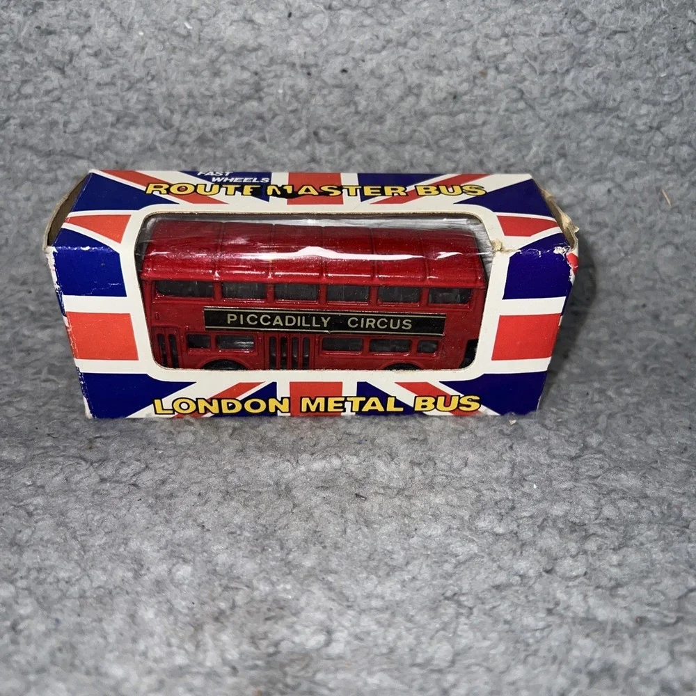 NOS London Metal Double Decker Bus Piccadilly Circus Lambert Souvenirs England‎